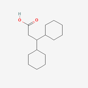 molecular formula C15H26O2 B3155896 3,3-Dicyclohexylpropanoic acid CAS No. 81311-45-7