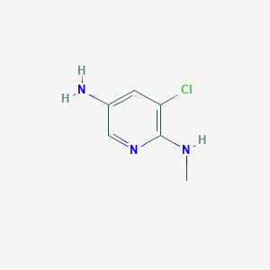 molecular formula C6H8ClN3 B3155911 N-(5-amino-3-chloro-2-pyridinyl)-N-methylamine CAS No. 813424-20-3