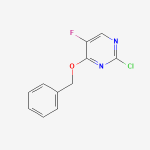 molecular formula C11H8ClFN2O B3155958 2-Chloro-4-benzyloxy-5-fluoropyrimidine CAS No. 81560-11-4