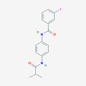 molecular formula C17H17IN2O2 B315600 3-iodo-N-[4-(isobutyrylamino)phenyl]benzamide 