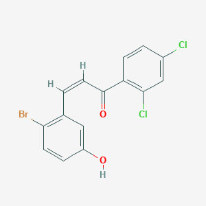 molecular formula C15H9BrCl2O2 B315603 3-(2-Bromo-5-hydroxyphenyl)-1-(2,4-dichlorophenyl)-2-propen-1-one 