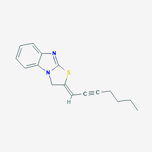 molecular formula C16H16N2S B315607 2-(2-Heptynylidene)-2,3-dihydro[1,3]thiazolo[3,2-a]benzimidazole 