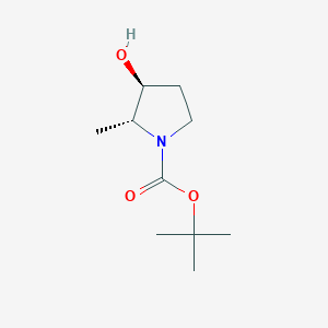 molecular formula C10H19NO3 B3156074 (2R,3S)-叔丁基 3-羟基-2-甲基吡咯烷-1-羧酸酯 CAS No. 817554-87-3