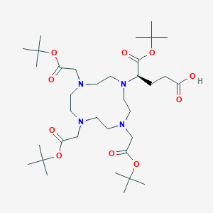molecular formula C35H64N4O10 B3156078 (R)-5-(叔丁氧基)-5-氧代-4-(4,7,10-三(2-(叔丁氧基)-2-氧代乙基)-1,4,7,10-四氮杂环十二烷-1-基)戊酸 CAS No. 817562-90-6