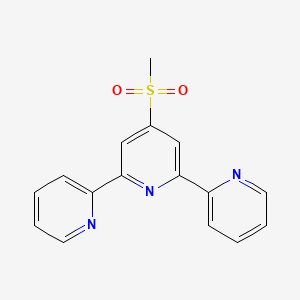 molecular formula C16H13N3O2S B3156097 4'-Methylsulfono-2,2':6',2''-terpyridine CAS No. 81874-51-3