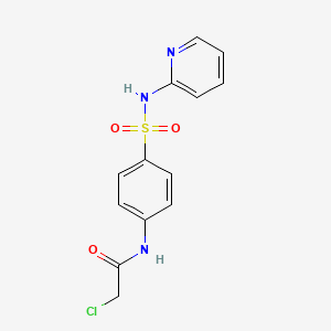 molecular formula C13H12ClN3O3S B3156106 2-氯-N-{4-[(吡啶-2-基氨基)磺酰基]-苯基}乙酰胺 CAS No. 81958-22-7