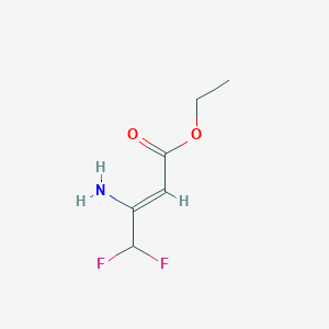 molecular formula C6H9F2NO2 B3156136 Ethyl 3-amino-4,4-difluorobut-2-enoate CAS No. 81982-54-9