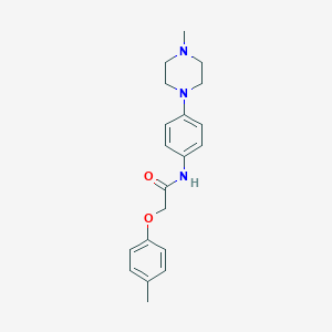 molecular formula C20H25N3O2 B315614 2-(4-methylphenoxy)-N-[4-(4-methylpiperazin-1-yl)phenyl]acetamide 