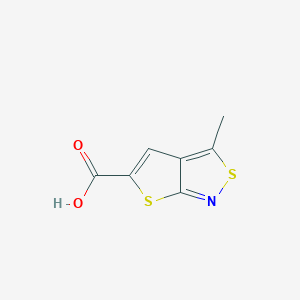 molecular formula C7H5NO2S2 B3156143 3-甲基噻吩并[2,3-c]异噻唑-5-羧酸 CAS No. 82000-58-6