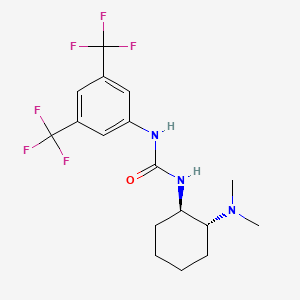 molecular formula C17H21F6N3O B3156152 N-[3,5-Bis(trifluoromethyl)phenyl]-N'-[(1R,2R)-2-(dimethylamino)cyclohexyl]urea CAS No. 820242-14-6