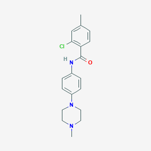 molecular formula C19H22ClN3O B315616 2-氯-4-甲基-N-[4-(4-甲基-1-哌嗪基)苯基]苯甲酰胺 