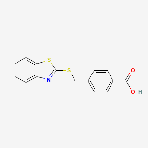 molecular formula C15H11NO2S2 B3156175 4-[(1,3-Benzothiazol-2-ylthio)methyl]benzoic acid CAS No. 82145-84-4