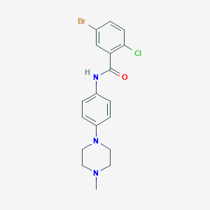 molecular formula C18H19BrClN3O B315618 5-bromo-2-chloro-N-[4-(4-methylpiperazin-1-yl)phenyl]benzamide 