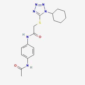 molecular formula C17H22N6O2S B3156188 N-(4-乙酰氨基苯基)-2-(1-环己基-1H-四唑-5-巯基)-乙酰胺 CAS No. 821807-33-4