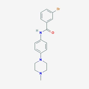 molecular formula C18H20BrN3O B315622 3-bromo-N-[4-(4-methylpiperazin-1-yl)phenyl]benzamide 