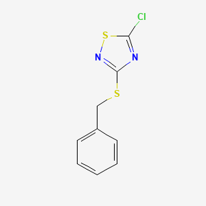 molecular formula C9H7ClN2S2 B3156222 3-(Benzylsulfanyl)-5-chloro-1,2,4-thiadiazole CAS No. 82301-30-2