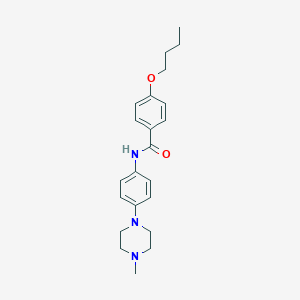 molecular formula C22H29N3O2 B315623 4-butoxy-N-[4-(4-methyl-1-piperazinyl)phenyl]benzamide 