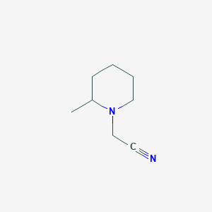 molecular formula C8H14N2 B3156249 (2-Methylpiperidin-1-yl)acetonitrile CAS No. 824-50-0