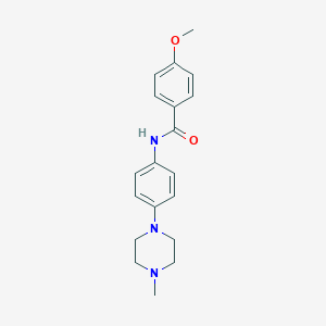 molecular formula C19H23N3O2 B315625 4-methoxy-N-[4-(4-methylpiperazin-1-yl)phenyl]benzamide 