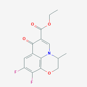 molecular formula C15H13F2NO4 B3156250 Ethyl 9,10-difluoro-3-methyl-7-oxo-3,7-dihydro-2H-[1,4]oxazino[2,3,4-ij]quinoline-6-carboxylate CAS No. 82419-34-9