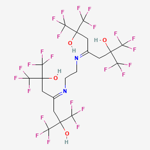 1,1,1,7,7,7-Hexafluoro-4-[2-[[1,1,1,7,7,7-hexafluoro-2,6-dihydroxy-2,6-bis(trifluoromethyl)heptan-4-ylidene]amino]ethylimino]-2,6-bis(trifluoromethyl)heptane-2,6-diol