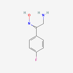 molecular formula C8H9FN2O B3156292 N-[2-Amino-1-(4-fluorophenyl)ethylidene]hydroxylamine CAS No. 82585-34-0