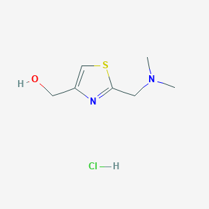 molecular formula C7H13ClN2OS B3156302 (2-Dimethylaminomethyl-thiazol-4-yl)-methanol hydrochloride CAS No. 82586-70-7