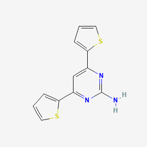 4,6-Bis(thiophen-2-yl)pyrimidin-2-amine