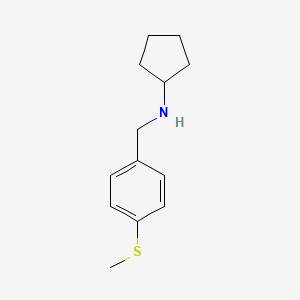 molecular formula C13H19NS B3156344 N-{[4-(Methylsulfanyl)phenyl]methyl}cyclopentanamine CAS No. 827329-09-9