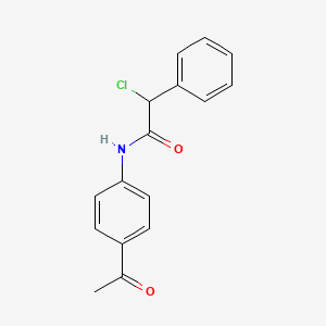 molecular formula C16H14ClNO2 B3156349 N-(4-Acetylphenyl)-2-chloro-2-phenylacetamide CAS No. 82753-84-2
