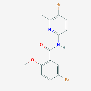 molecular formula C14H12Br2N2O2 B315638 5-bromo-N-(5-bromo-6-methylpyridin-2-yl)-2-methoxybenzamide 