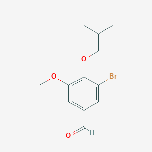 molecular formula C12H15BrO3 B3156382 3-Bromo-4-isobutoxy-5-methoxybenzaldehyde CAS No. 828298-75-5