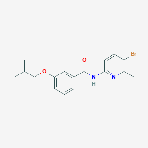 molecular formula C17H19BrN2O2 B315642 N-(5-bromo-6-methylpyridin-2-yl)-3-(2-methylpropoxy)benzamide 