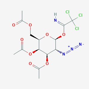 molecular formula C14H17Cl3N4O8 B3156454 O-(2-叠氮-2-脱氧-3,4,6-三-o-乙酰-β-d-半乳糖吡喃糖基)-三氯乙酰亚胺 CAS No. 83025-11-0