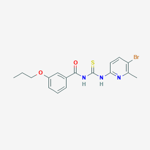 molecular formula C17H18BrN3O2S B315647 N-[(5-bromo-6-methylpyridin-2-yl)carbamothioyl]-3-propoxybenzamide 