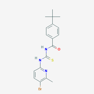 molecular formula C18H20BrN3OS B315648 N-[(5-bromo-6-methylpyridin-2-yl)carbamothioyl]-4-tert-butylbenzamide 