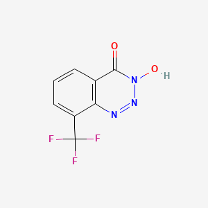molecular formula C8H4F3N3O2 B3156508 1,2,3-Benzotriazin-4(3H)-one, 3-hydroxy-8-(trifluoromethyl)- CAS No. 832127-71-6