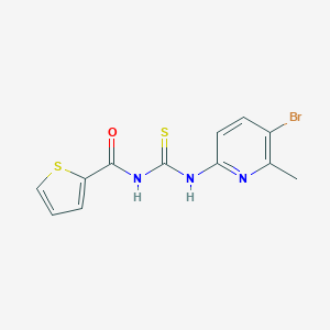 molecular formula C12H10BrN3OS2 B315653 N-[(5-bromo-6-methylpyridin-2-yl)carbamothioyl]thiophene-2-carboxamide 