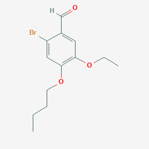 molecular formula C13H17BrO3 B3156532 2-Bromo-4-butoxy-5-ethoxybenzaldehyde CAS No. 832674-50-7
