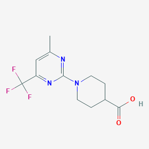 1-[4-Methyl-6-(trifluoromethyl)pyrimidin-2-yl]piperidine-4-carboxylic acid