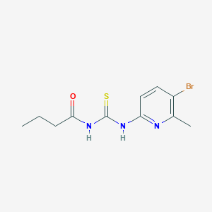 molecular formula C11H14BrN3OS B315654 N-[(5-bromo-6-methylpyridin-2-yl)carbamothioyl]butanamide 