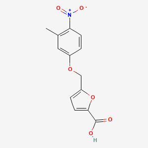 5-[(3-Methyl-4-nitrophenoxy)methyl]furan-2-carboxylic acid