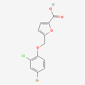 5-[(4-Bromo-2-chlorophenoxy)methyl]-2-furoic acid