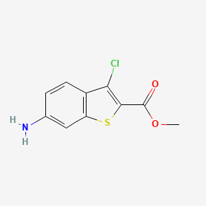 molecular formula C10H8ClNO2S B3156592 6-氨基-3-氯-1-苯并噻吩-2-甲酸甲酯 CAS No. 832739-91-0