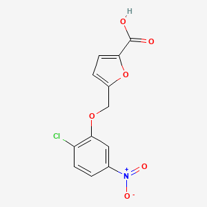 molecular formula C12H8ClNO6 B3156605 5-[(2-Chloro-5-nitrophenoxy)methyl]furan-2-carboxylic acid CAS No. 832740-21-3