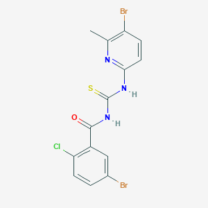 molecular formula C14H10Br2ClN3OS B315661 5-bromo-N-[(5-bromo-6-methylpyridin-2-yl)carbamothioyl]-2-chlorobenzamide 
