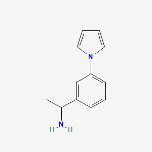 molecular formula C12H14N2 B3156615 1-(3-吡咯-1-基苯基)-乙胺 CAS No. 832740-45-1