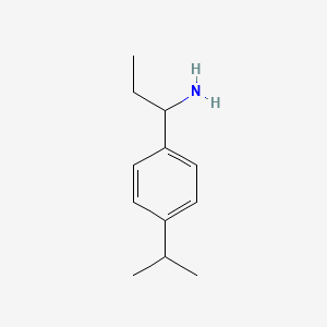 molecular formula C12H19N B3156629 1-(4-异丙基苯基)丙-1-胺 CAS No. 832741-12-5