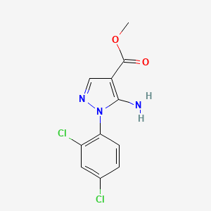 molecular formula C11H9Cl2N3O2 B3156634 Methyl 5-amino-1-(2,4-dichlorophenyl)-1H-pyrazole-4-carboxylate CAS No. 83279-65-6