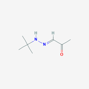 molecular formula C7H14N2O B3156639 (E)-1-(2-tert-butylhydrazono)propan-2-one CAS No. 83297-06-7